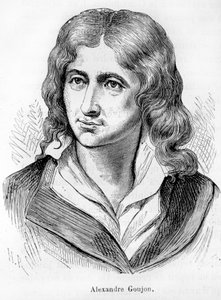 Retrato de Alexandre Goujon (1766-1795), ator da revolução francesa - em "L