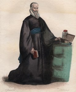 Retrato de Ambroise Pare (1509-1590), cirurgião francês. de French School