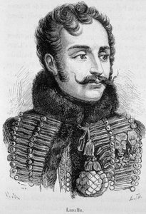Retrato de Antoine Charles Louis, Conde de Lasalle, General francês (1777 - 1809), morto na Batalha de Wagram - em "L