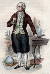 Retrato de Antoine Laurent Lavoisier (1743-1794), químico francês. de French School