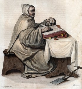 Retrato de Armand Jean le Bouthillier de Rance (1626-1700), abade francês e fundador dos cistercienses trapistas. de French School