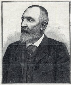 Retrato de Auguste Scherer-Kestner (Scheurer Kestner) (1833 -1899), químico, industrial e político alsaciano. Gravura de 1897. Coleção privada. de French School