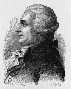 Retrato do Barão Louis-Bernard Guyton-Morveau (Louis Bernard Guyton de Morveau) (Guiton) (1737-1816), político francês, químico e revolucionário - no "Album de la Science; ilustres estudiosos; Grandes disouvertes" 1896. de French School