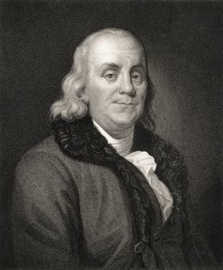 Retrato de Benjamin Franklin (gravura) de French School