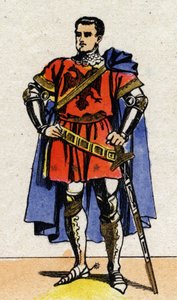 Retrato de Bertrand du Guesclin (Duguesclin) (v. 1320-1380) connetable da França. de French School