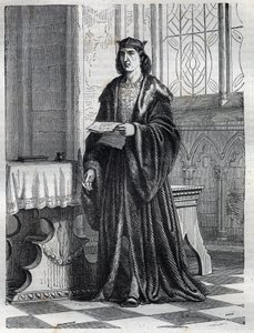Retrato do Cardeal Pietro Carafa ou Caraffa ou John Peter Caraffa futuro Papa Paulo IV (Paolo IV 1476-1559) Gravação em "História dos Papas (...) Crimes da Rainha Rei e Imperadores através dos séculos" por Maurice Lachatre de French School