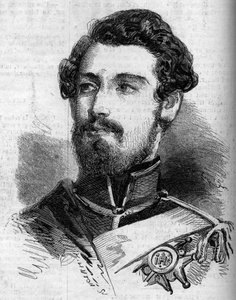 Retrato de Carlos (Carl) XV (1826-1872), Rei da Suécia e Noruega. Gravura em "le Monde Illustrous" n°119 de 23 de Julho de 1859. de French School