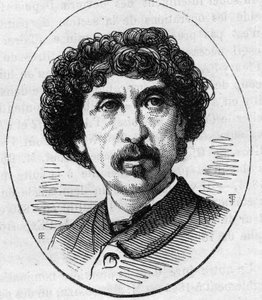 Retrato de Charles Garnier (1825-1898), arquiteto francês. Gravura em "Le Monde Illustré" n°890 de 2 de Maio de 1874. de French School