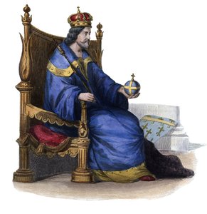 Retrato de Carlos I de Nápoles (Carlos de Anjou) (1227-1285), rei da Sicília. de French School
