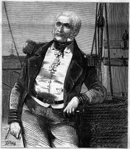 Retrato de Charles Napier (1786-1860), almirante e político escocês. Gravura em "Le Monde Illustré" n°188 de 17 de Novembro de 1860. de French School