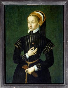 Retrato de Claude de France (1499-1524) Rainha de França e esposa de François I Anonymous pintura do século 16. Sol 0,28x0,21 m Chantilly, musee Conde de French School