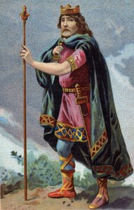 Retrato de Clotaire (Clothaire) I, Rei dos Francos de 511a 561). de French School