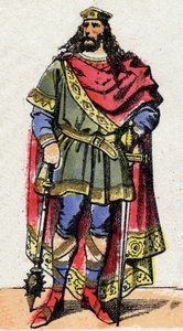Retrato de Clóvis I (v. 466 - 511), Rei dos Francos. de French School