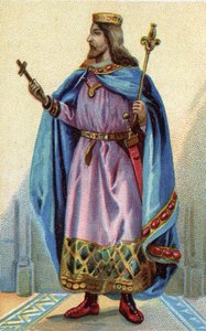 Retrato de Clóvis, Rei dos Francos de 481 a 511. de French School