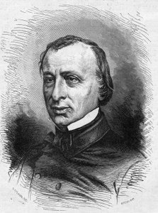 Retrato de Edouard Lefevre de Laboulaye (1811-1883), advogado e político francês. Gravura no "Le Monde Illustré" n°689 de 25 de junho de 1811-1883 de French School