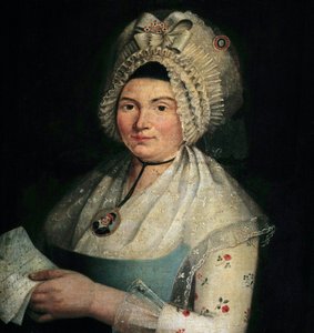 Retrato de Eleonore Duplay, noiva de Maximilian Robespierre, no retrato de Picarde de Leonore Duplay chamado "Cornelie" (1768-1832). Pintura da Escola Francesa do século XVIII. de French School