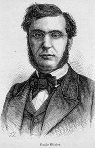 Retrato de Emile Ollivier (ou Olivier), político francês (1825 -1913) - em "L
