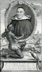 Portrait of Father Labat en frontispice - in "New voyage to the Isles of America", de Father Labat, ed. Cavelier, Paris de French School