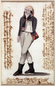 Retrato de François Athanase (François-Athanase) de Charette de la Contrie (1763-1796), braço num lenço, líder realista do Vendee - Musee Dobree, Nantes de French School