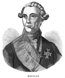 Retrato de François Claude Amour, Marquês de Bouille (1739-1800), general francês. Gravura em "Les Illustrations De L