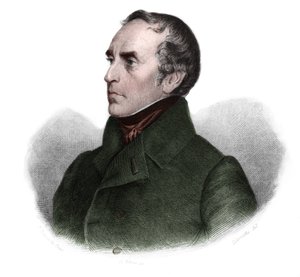 Retrato de François Guizot (1787-1874), historiador e estadista francês. in "LIBRE DES SPORERS" de Louis de Cormenin Timon. 1842. Coleção particular. de French School