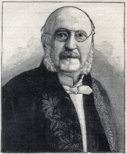 Retrato de François Jules Suisse dit Jules Simon (1814-1896), filósofo e estadista francês, em "Le Petit Parisien". de French School