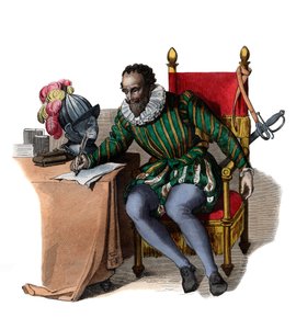 Retrato de François de Malherbe (1555-1628), poeta francês, crítico e tradutor. de French School