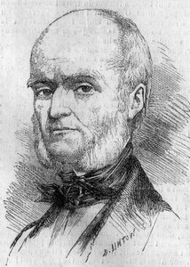 Retrato de Frederic Millet (1796-1859), miniaturista francês. Gravura em "Le Monde Illustré" n°133 de 29 de outubro de French School