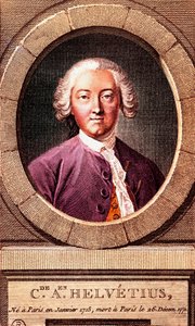 Retrato do filósofo francês Claude Adrien Helvetius (1715-1771), gravura. 1772. de French School