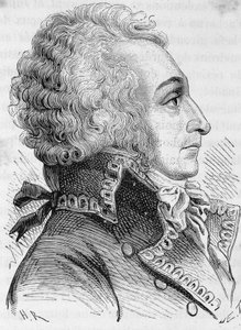 Retrato do General Alexandre Visconde de Beauharnais (1760-1794), acusado de ter defendido mal Mainz em 1793, ele era guilhotina - em "L