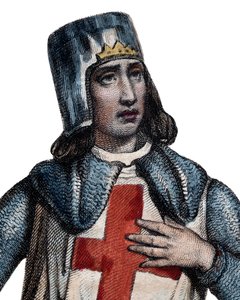 Retrato de Geoffrey de Villehardouin (1150-1228), historiador francês e cavaleiro. de French School