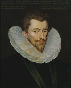 Retrato de Henrique I (1549-88) de Lorena, Duque de Guise, conhecido como O Balafre (têmpera no painel)