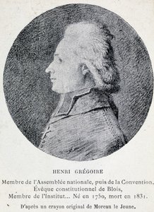 Retrato de Henri conhecido como o Abbe Gregoire (1750-1831), eclesiástico e político francês de French School
