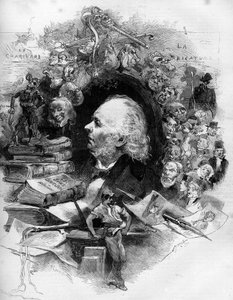 Retrato de Honore Daumier (1808-1879), caricaturista, pintor e caricaturista francês. Gravura em "Le Monde Illustré" n°1143 de 22 de fevereiro de French School
