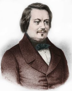 Retrato de Honore de Balzac (1799-1850), romancista francês. de French School