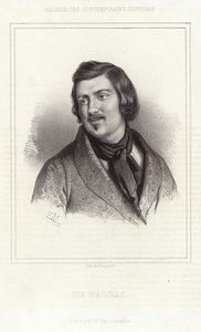 Retrato, de, honore, de, Balzac de French School