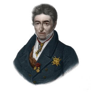 Retrato de Jean Baptiste (Jean-Baptiste), Comte de Villele (1773-1854), político francês. in "LIBRE DES SPORERS" de Louis de Cormenin Timon. 1842. Coleção privada. de French School