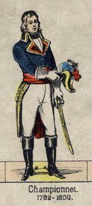 Retrato de Jean Etienne Championet, general francais (1762-1800). Imagem de Epinal do final do século XIX. de French School