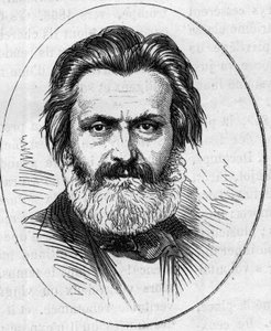 Retrato de Jean Francois Soitoux (1816-1891), escultor francês. Gravura em "Le Monde Illustré" n°890 de 2 de Maio de 1874. de French School