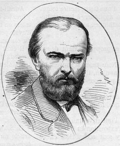 Retrato de Jean Jacques Henner (1829-1905), pintor francês. Gravura em "Le Monde Illustré" n°890 de 2 de Maio de 1874. de French School