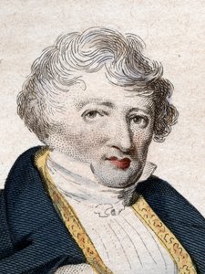 Retrato de Jean Leopold Nicolas Frederic Cuvier conhecido como Georges Cuvier (1769-1832), naturalista francês e zoólogo. de French School