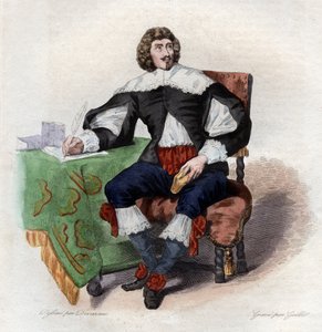 Retrato de Jean Louis Guez de Balzac (1597-1654), autor francês. de French School