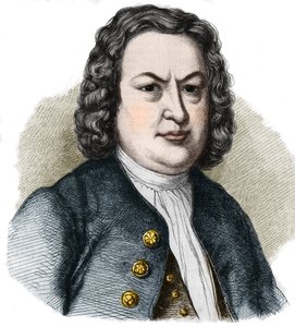 Retrato de Jean Sebastian (Johann Sebastian) Bach (1685-1750) compositor alemão. Gravura de 1858. de French School