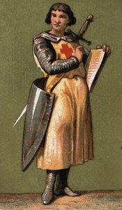 Retrato de Jean de Joinville (1225 - 1317) Colunista francês Amigo e confidente do rei Luís IX, a quem acompanhou na VII Cruzada. Cromolitografia do século XIX. de French School