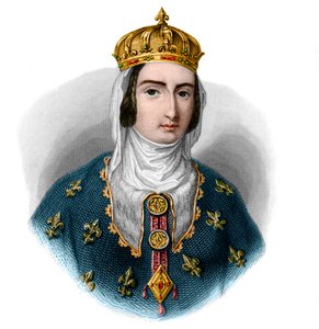 Retrato de Joana I de Navarra (1273-1305) rainha reinante de Navarra e rainha consorte de França. de French School