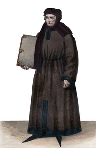Retrato de John Froissart (1337-1404), cronistas franceses da França medieval. de French School