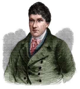 Retrato de John Rennie (1761-1821), engenheiro civil escocês. de French School