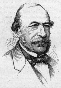 Retrato de Joseph Autran (1813-1877), poeta e acadêmico francês. Gravura em "Le Monde Illustré" n°883 de 14 de Março de 1874. de French School