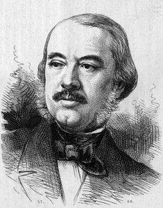 Retrato de Leon Laya (1810-1872), dramaturgo francês. Gravura em "Le Monde Illustré" n°805 de 14 de Setembro de 1872. de French School