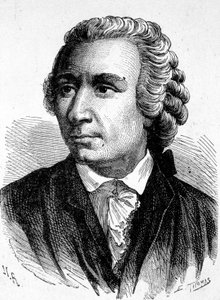 Retrato de Léon (Leonhard) Euler (1707 - 1783), matemático suíço - em "Album of Science; cientistas ilustres; Grandes descobertas" 1896. de French School